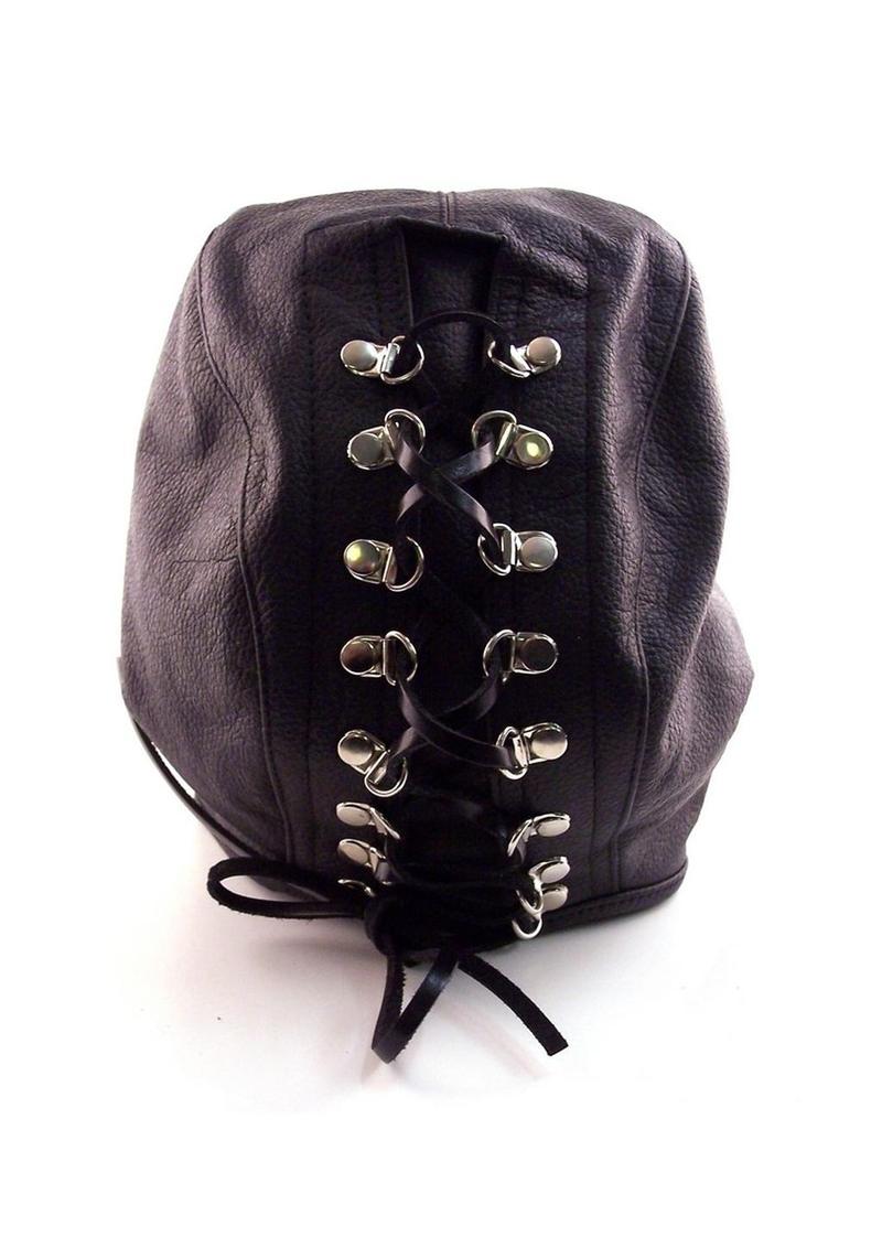 Rouge Leather Zip Eye Mask