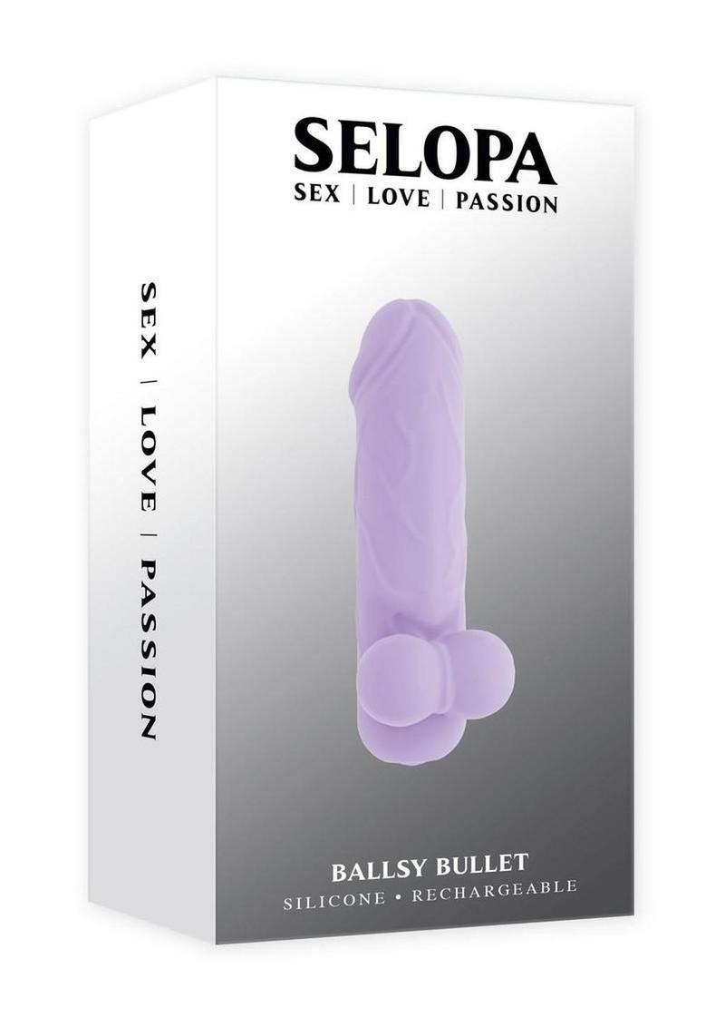 Selopa Ballsy Bullet Rechargeable Silicone with Sleeve - Purple