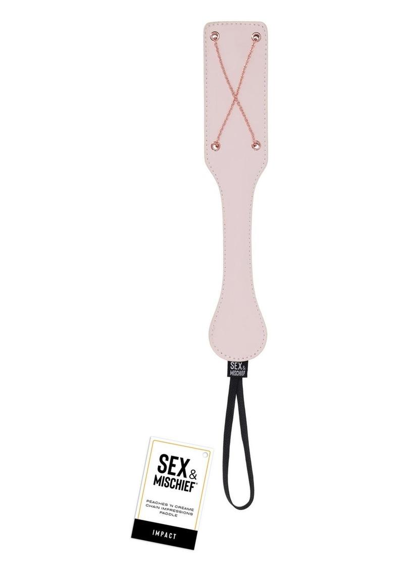 Sex and Mischief Peaches N Creame Chain Impressions Paddle - Rose Gold