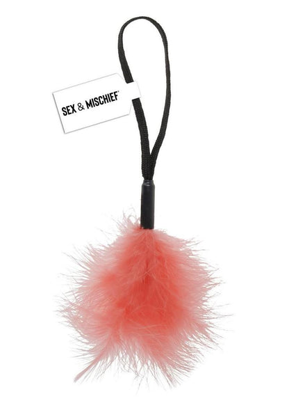 Sex and Mischief Peaches N Creame Wrist Feather Tickler - Black/Orange