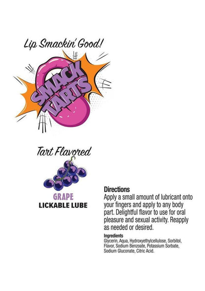 Smack Tarts Lickable Lube 2oz - Sour - Grape