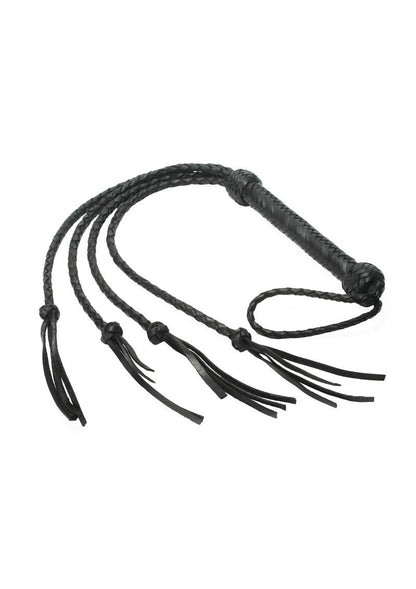 Strict Leather Four Lash Whip - Black