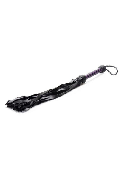 Strict Leather Purple and Black Handle Deerskin Flogger