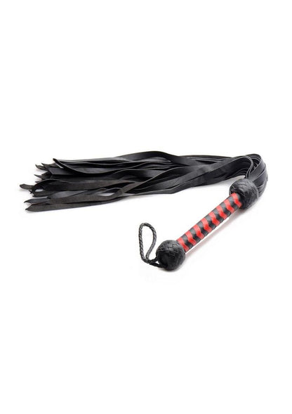 Strict Leather Red and Black Handle Deerskin Flogger