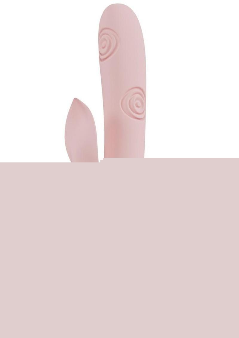 Vive Fronda Rechargeable Silicone Triple Motor G-Spot Vibrating and Tapping Leaf Clit Stimulator - Pink