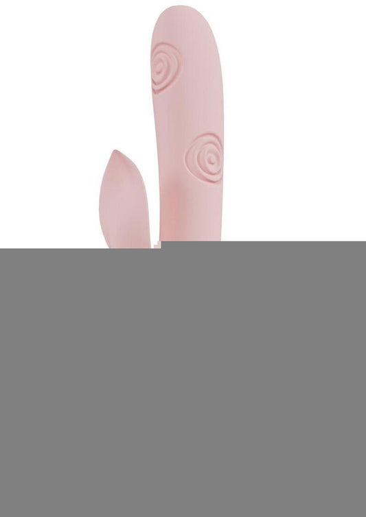 Vive Fronda Rechargeable Silicone Triple Motor G-Spot Vibrating and Tapping Leaf Clit Stimulator - Pink