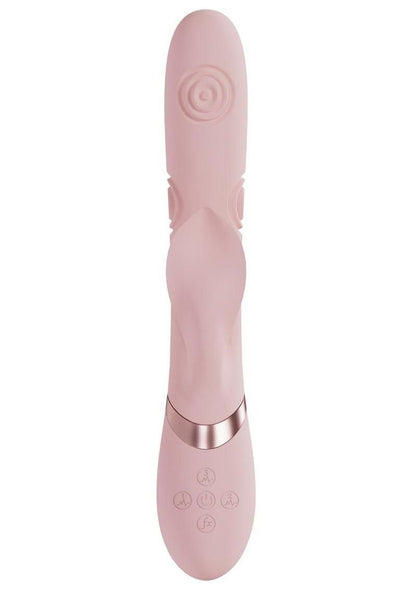 Vive Fronda Rechargeable Silicone Triple Motor G-Spot Vibrating and Tapping Leaf Clit Stimulator