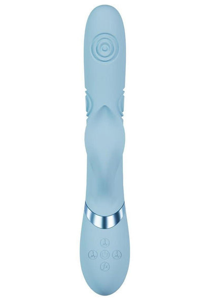 Vive Fronda Silicone Rechargeable Triple Motor G-Spot Vibrating and Tapping Leaf Clit Stimulator