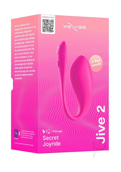 We-Vibe Jive 2 Silicone Rechargeable Remote Control Wearable G-Spot Vibrator - Electric - Pink