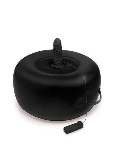 WhipSmart Inflatable Vibrating Love Seat with Remote - Black