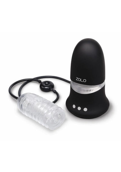 ZOLO Nut Buster Rechargeable Multi-Function Masturbator with Remote - Black/Clear