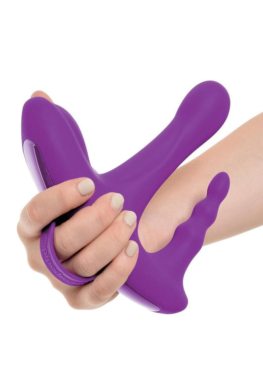 3Some Rock N Ride Silicone Rechargeable Vibrator - Purple