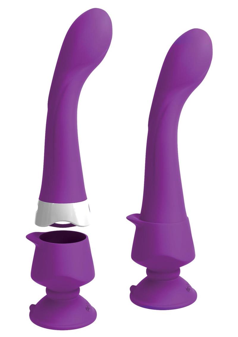 3Some Wall Banger G Silicone Rechargeable Vibrator with Remote Control - Purple