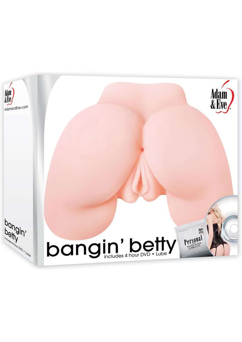 Adam and Eve Bangin' Betty Masturbator Kit with DVD - Vanilla