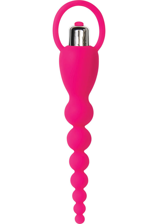 Adam and Eve Booty Bliss Silicone Vibrating Anal Beads - Pink