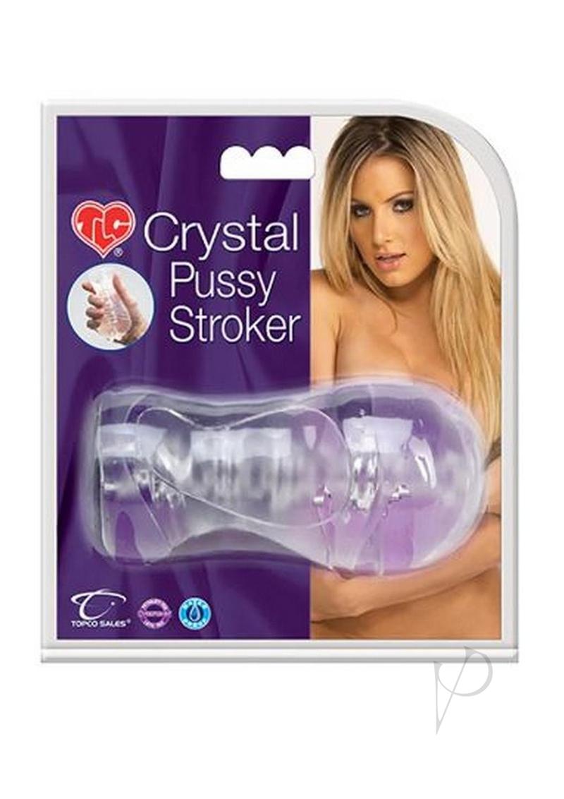 Adam and Eve Cyberskin Crystal Pussy Stroker - Clear