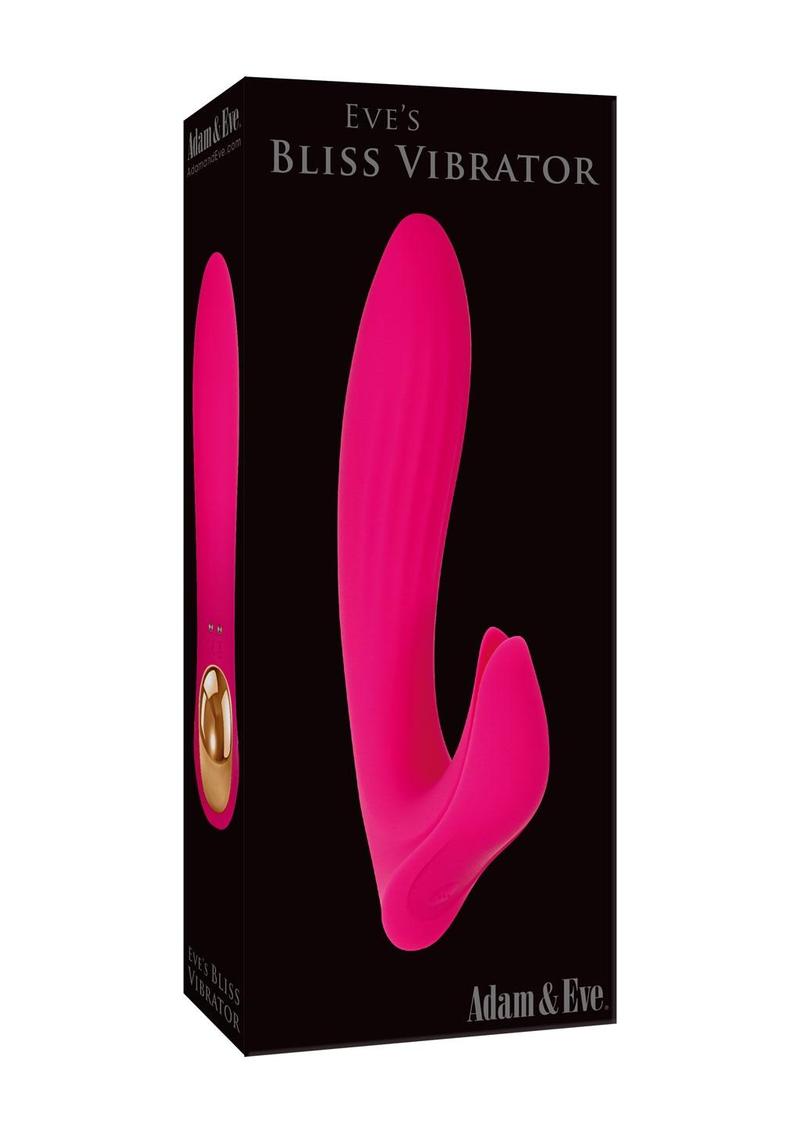 Adam and Eve - Eve's Bliss Vibrator Rechargeable Silicone Dual Stimulator - Pink/Rose Gold