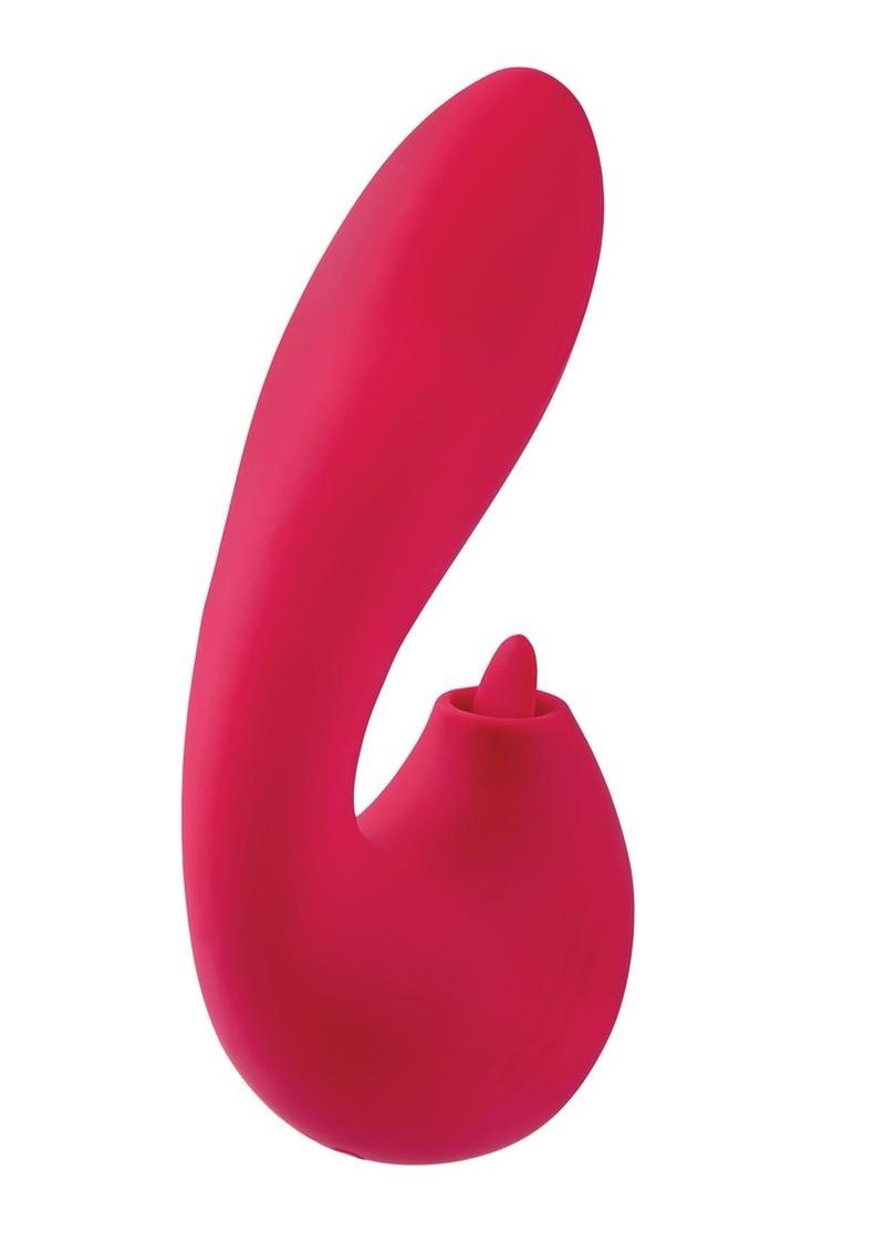 Adam and Eve - Eve's Clit Loving Thumper Silicone Rechargeable Vibrator - Red