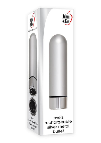 Adam and Eve - Eve's Rechargeable Silver Metal Bullet - Metal/Silver