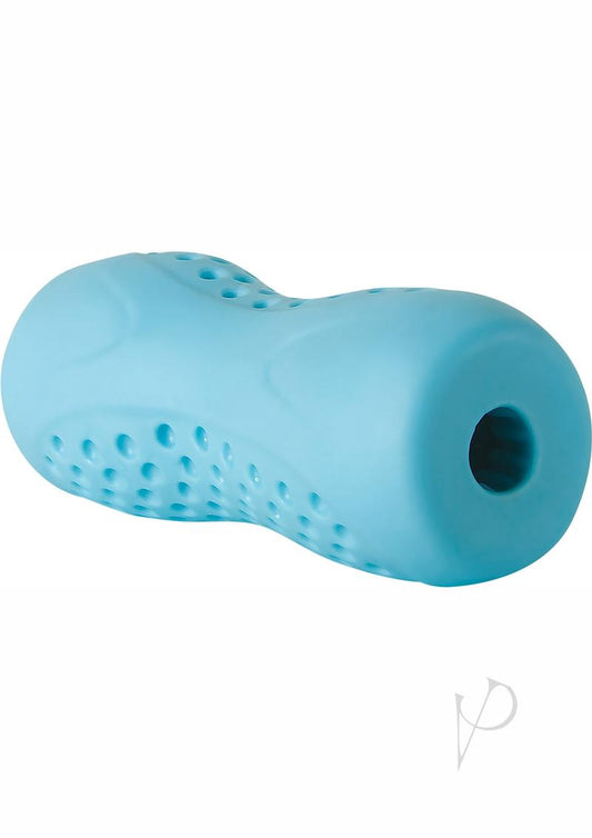 Adam and Eve Gripmaster Textured Stroker - Aqua/Blue