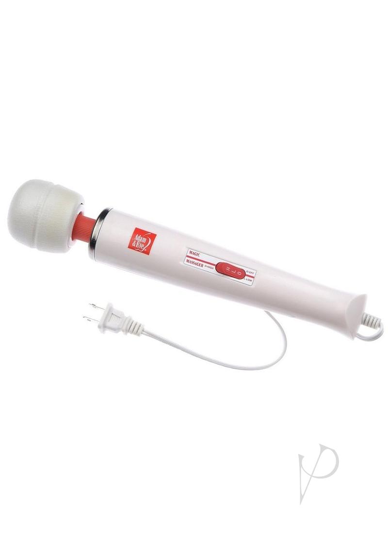 Adam and Eve Plug-In Magic Wand Massager - Red/White