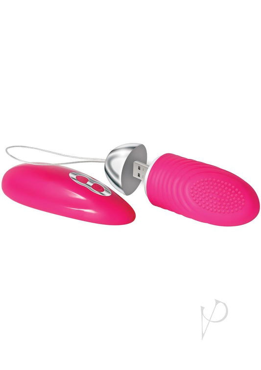 Adam and Eve Turn Me On Rechargeable Silicone Love Bullet with Remote Control - Pink