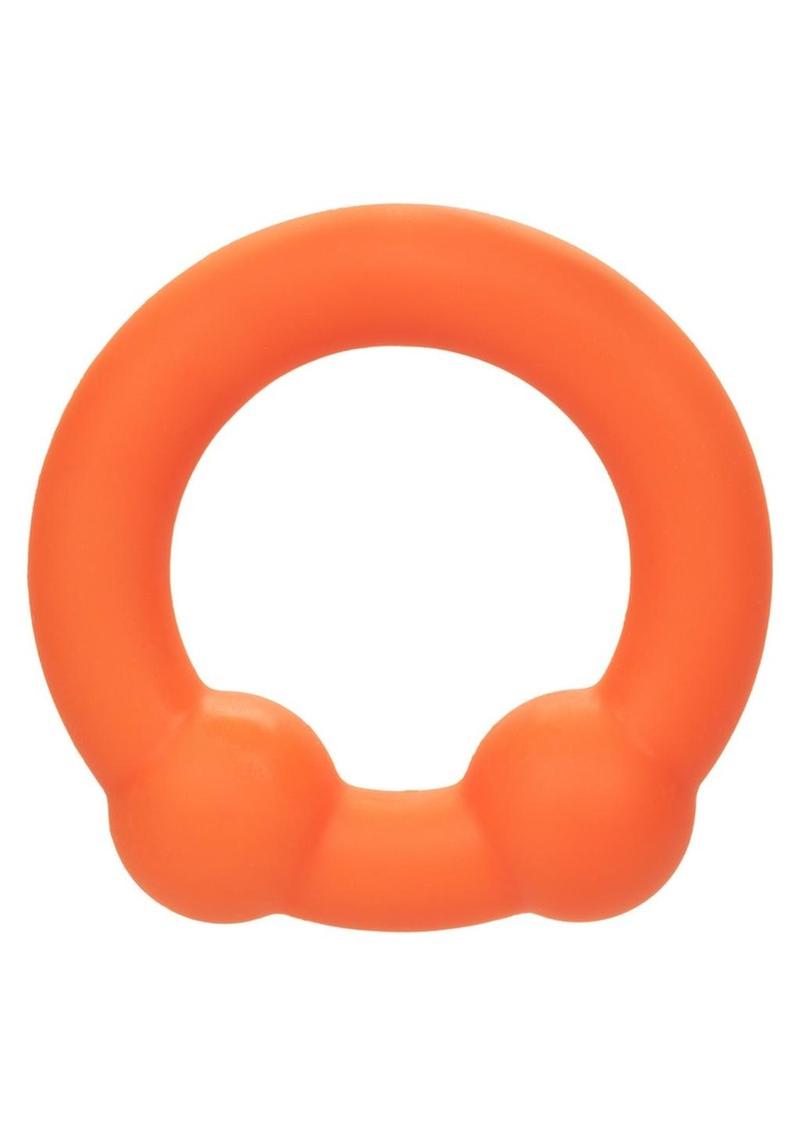 Alpha Liquid Silicone Dual Ball Ring - Orange