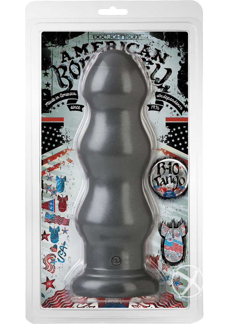 American Bombshell B-10 Tango Dildo - Grey/Gun Metal - 10in