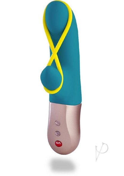 Amorino Silicone Vibrator with Clitoral Stimulator - Blue/Petrol