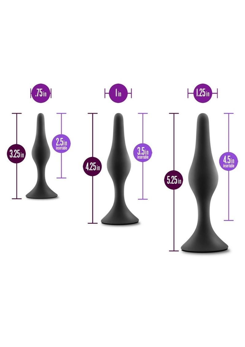 Anal Adventures Platinum Silicone Beginner Plug Kit