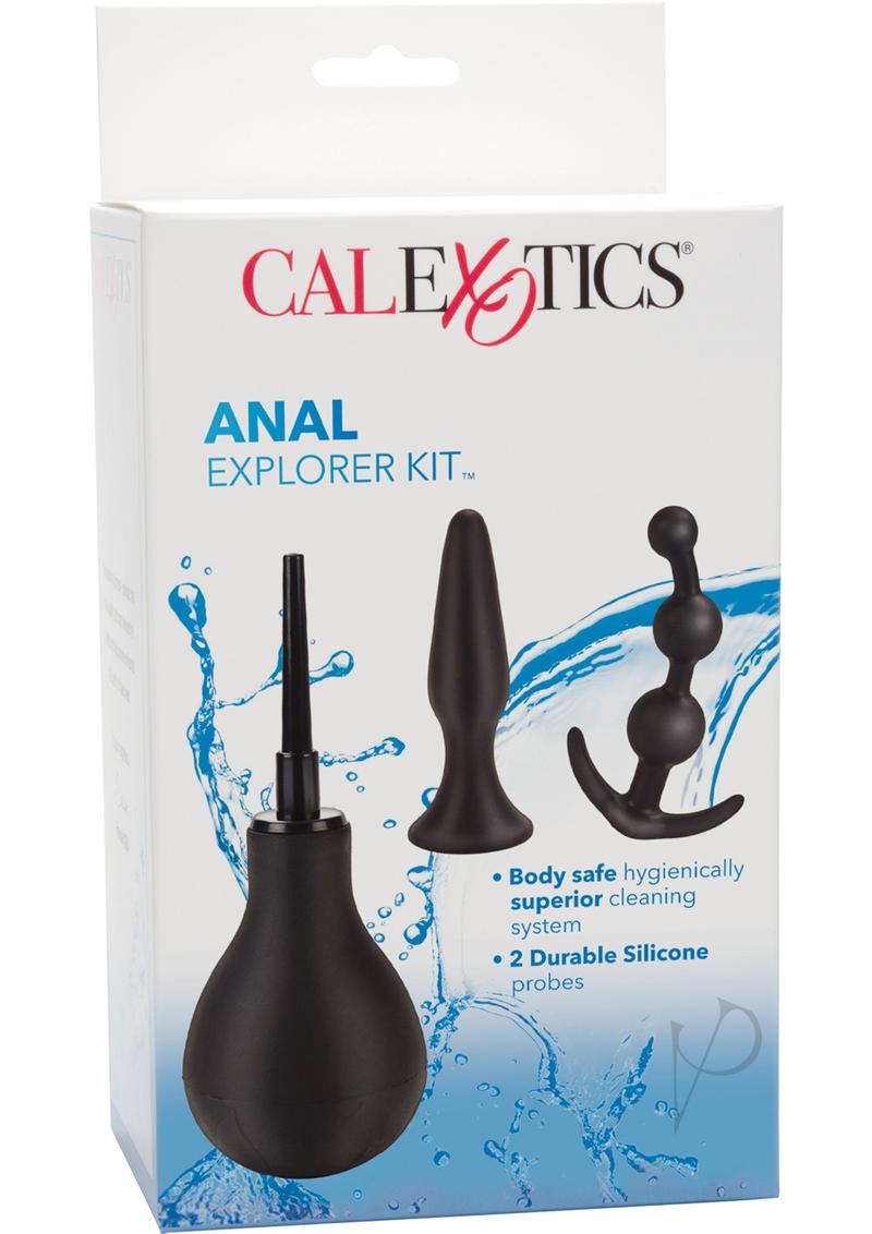 Anal Explorer Kit Silicone Douche - Black