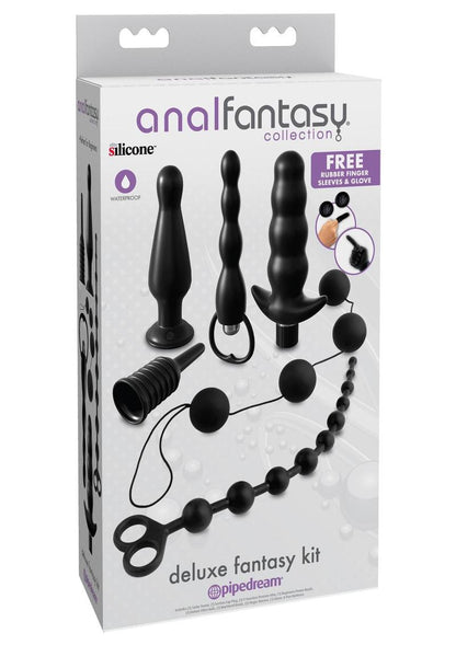 Anal Fantasy Collection Silicone Deluxe Fantasy Kit Waterproof - Black