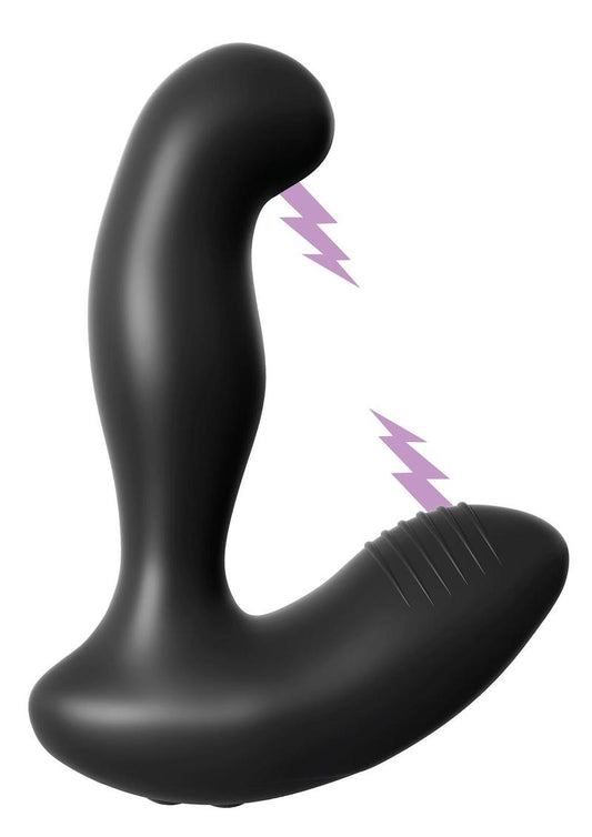 Anal Fantasy Elite Silicone Electro Stim Prostate Vibrator - Black