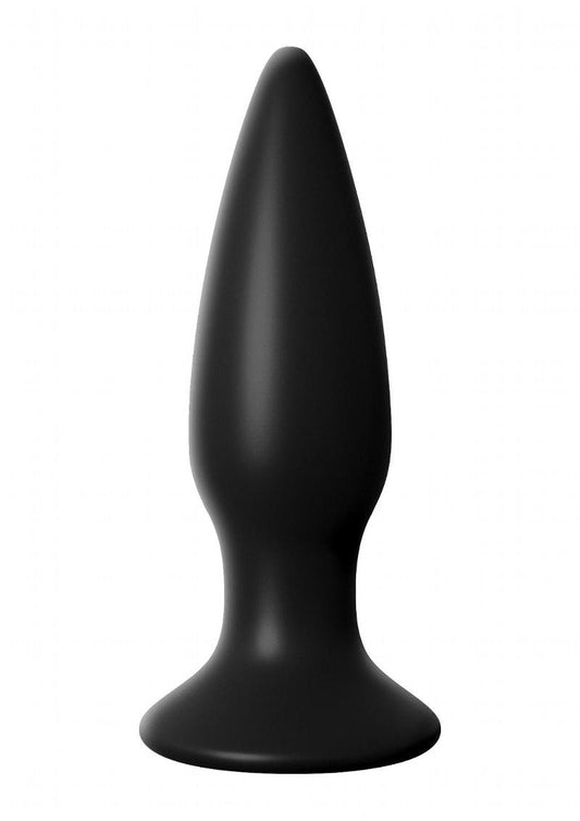 Anal Fantasy Elite Small Rechargeable Anal Plug Vibrating USB Waterproof - Black - 4.3in