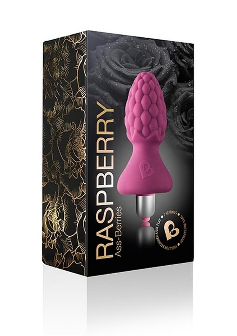 Ass Berries Raspberry Silicone Vibrator - Pink