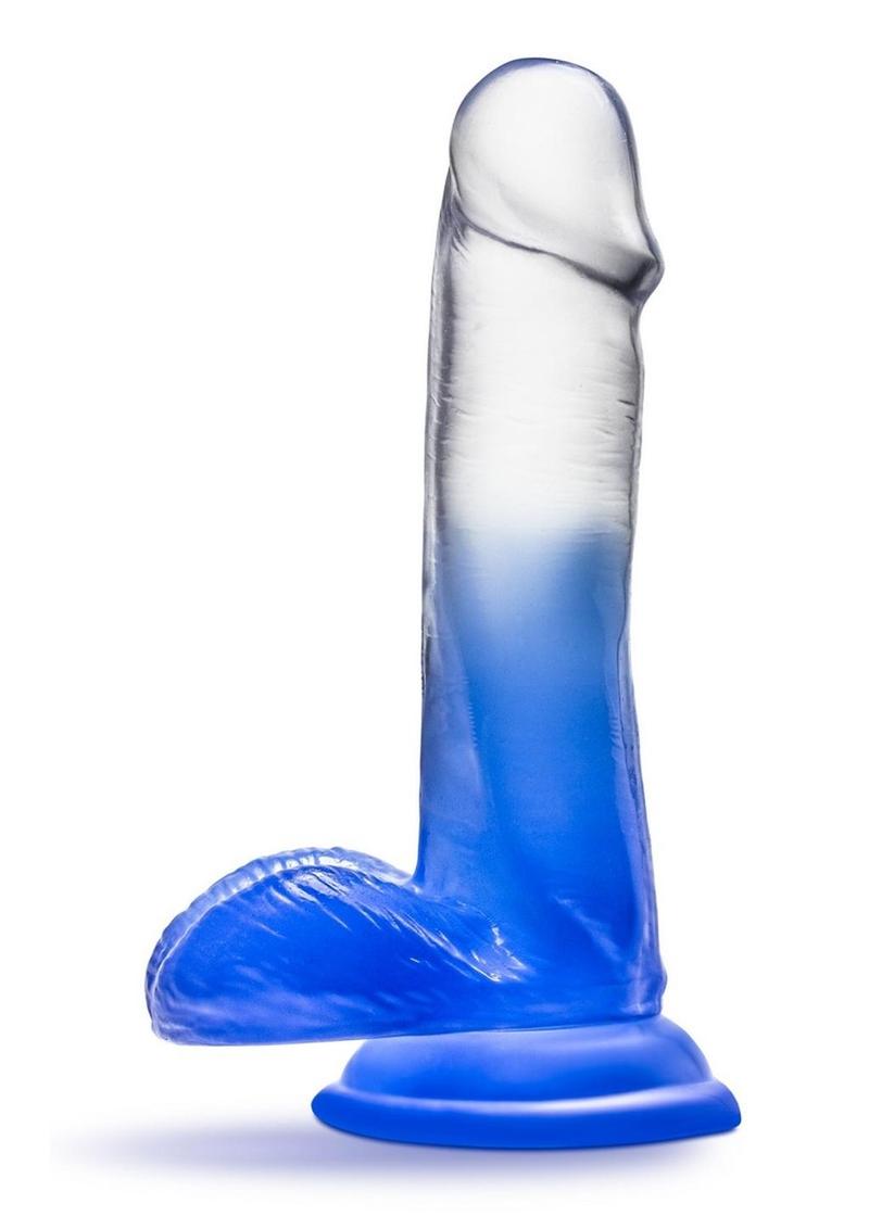 B Yours Stilla Blue Dildo - Blue/Clear - 6in