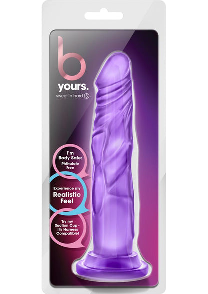 B Yours Sweet N' Hard 5 Dildo - Purple - 7.5in