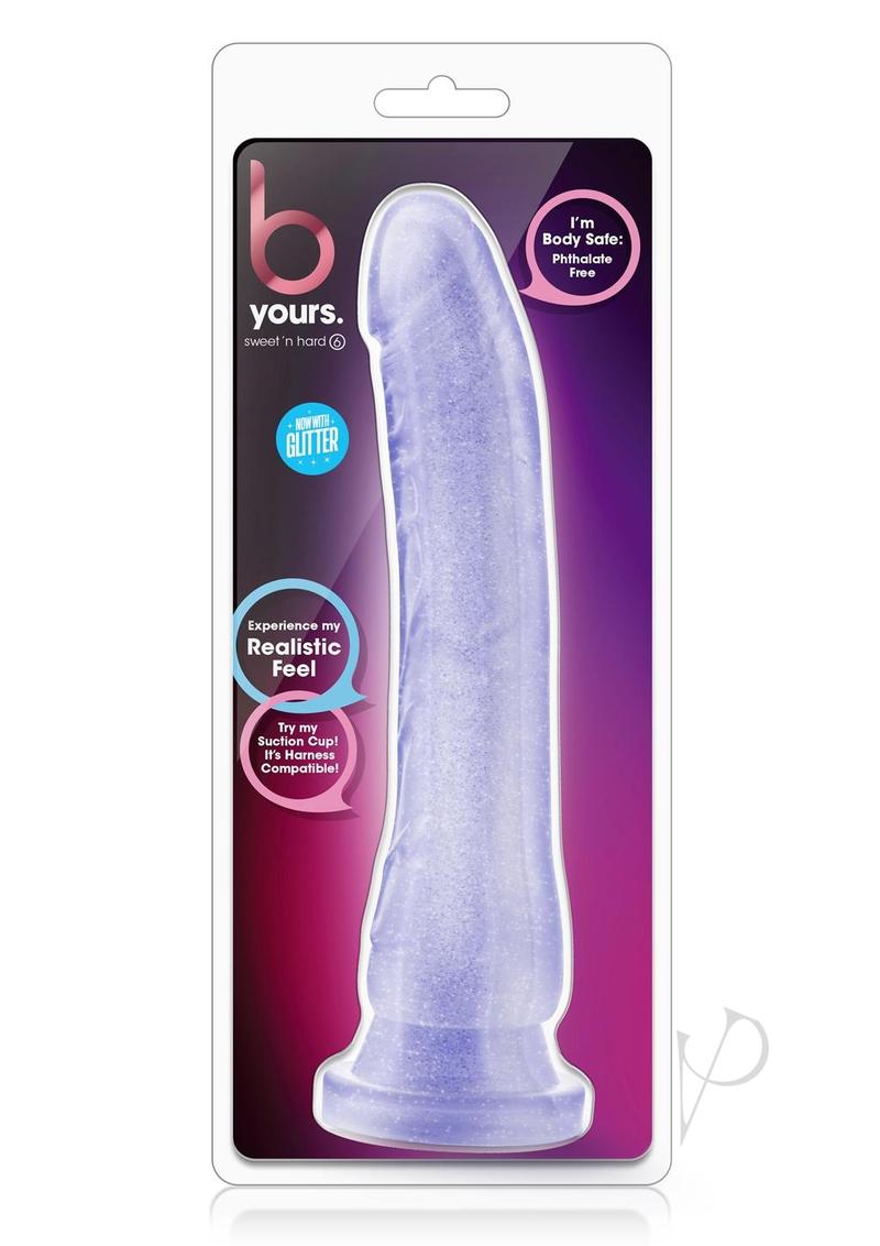 B Yours Sweet N' Hard 6 Dildo - Purple - 8.5in