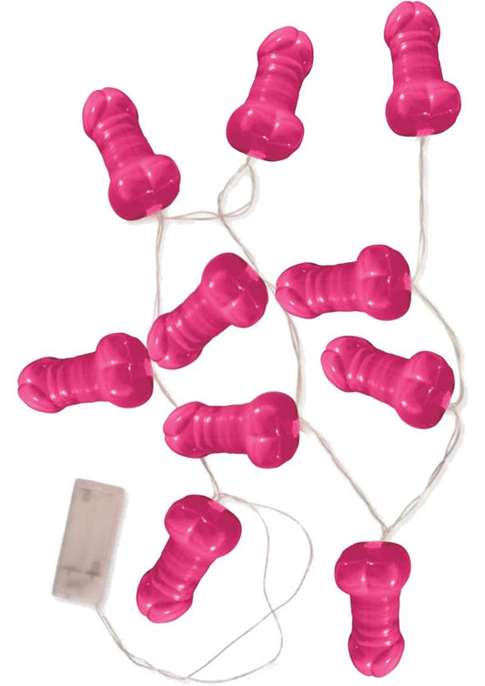 Bachelorette Pecker Party Lights - Pink