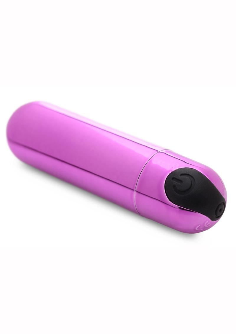 Bang! 10x Vibrating Metallic Rechargeable Bullet Vibrator - Purple