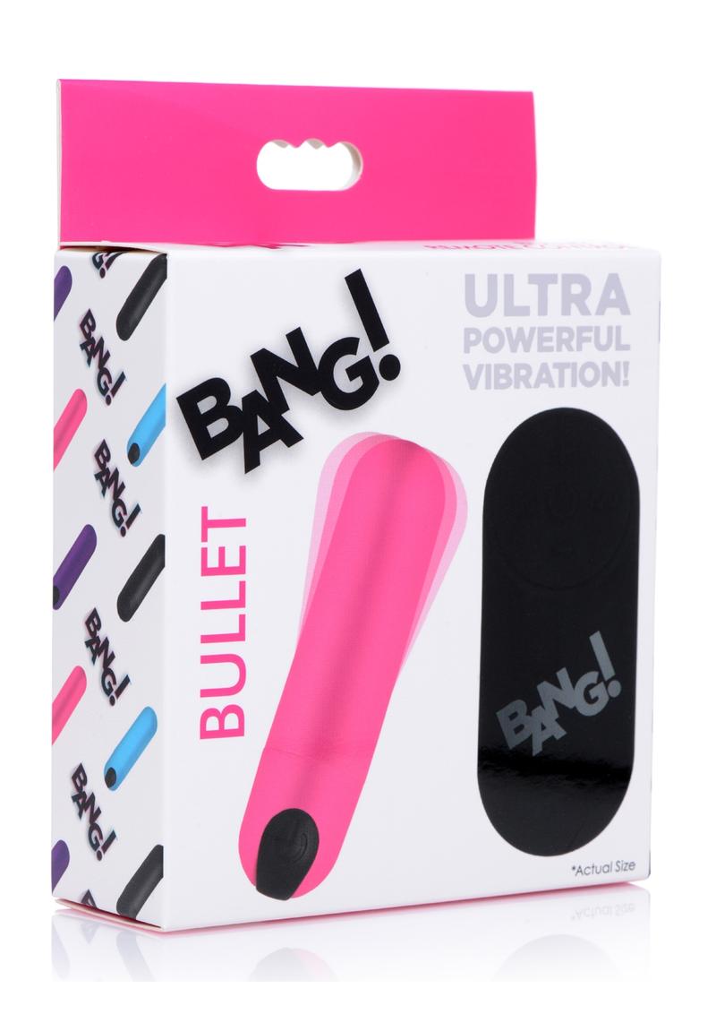 Bang! Vibrating Bullet with Remote Control - Pink