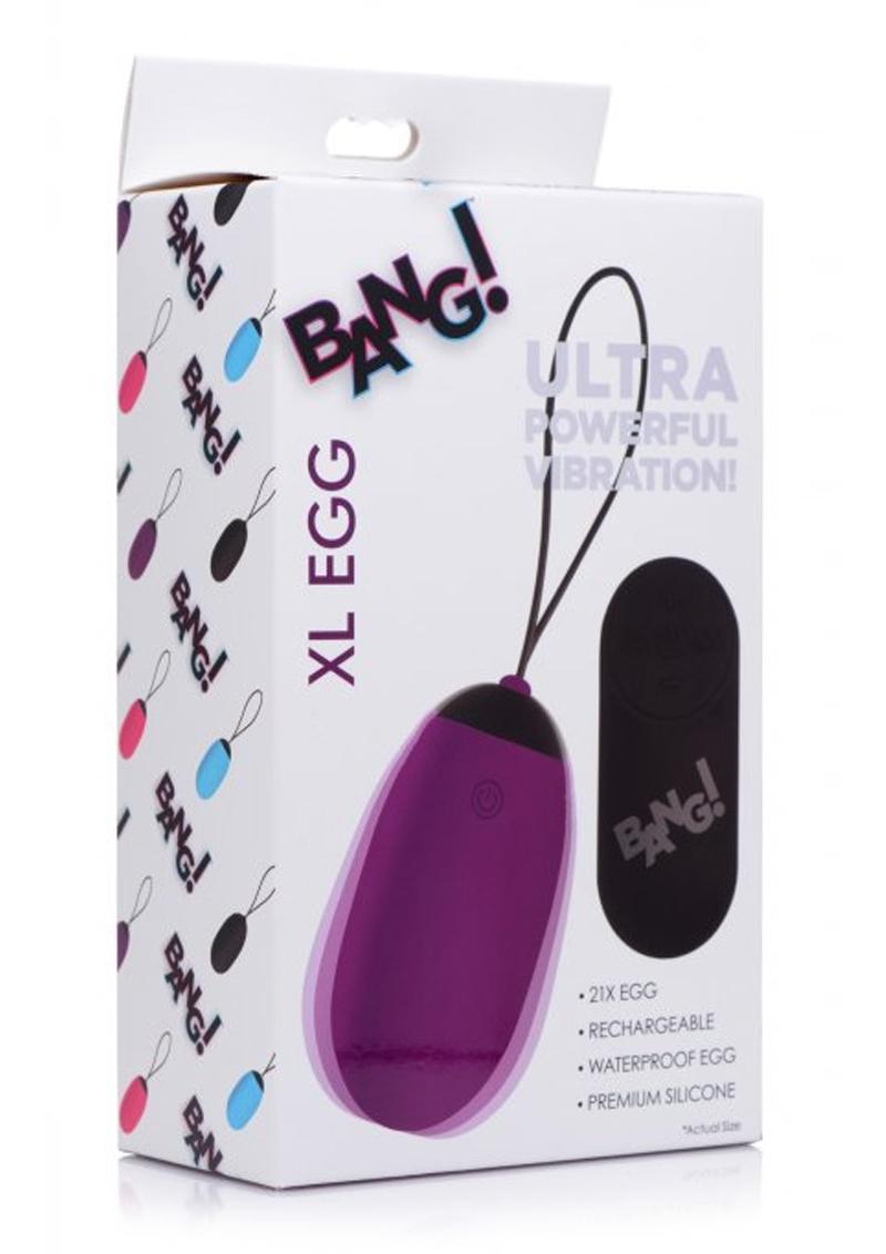 Bang! XL Vibrating Egg - Purple - XLarge