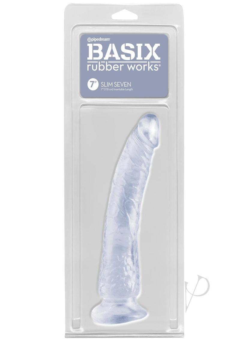 Basix Dong Slim 7 with Suction Cup - Clear - 7in