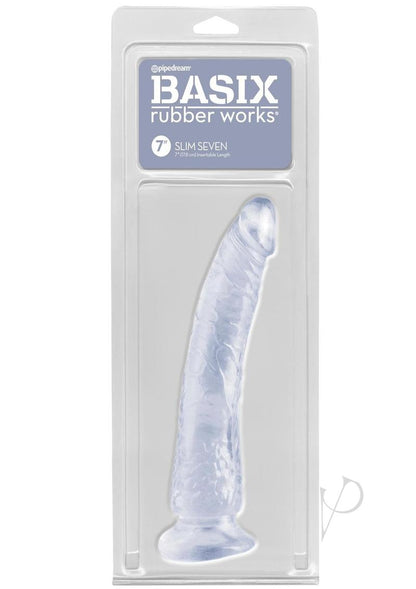 Basix Dong Slim 7 with Suction Cup - Clear - 7in