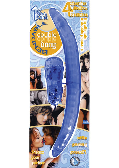 Bendable Double Dildo Vibrating Dildo - Blue