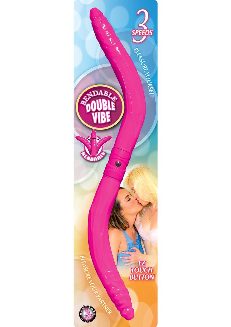 Bendable Double Vibe Vibrating Dildo - Pink