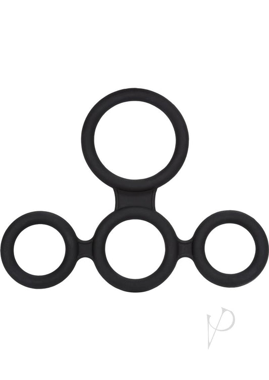 Big Man's Spreader Silicone Cock Ring - Black