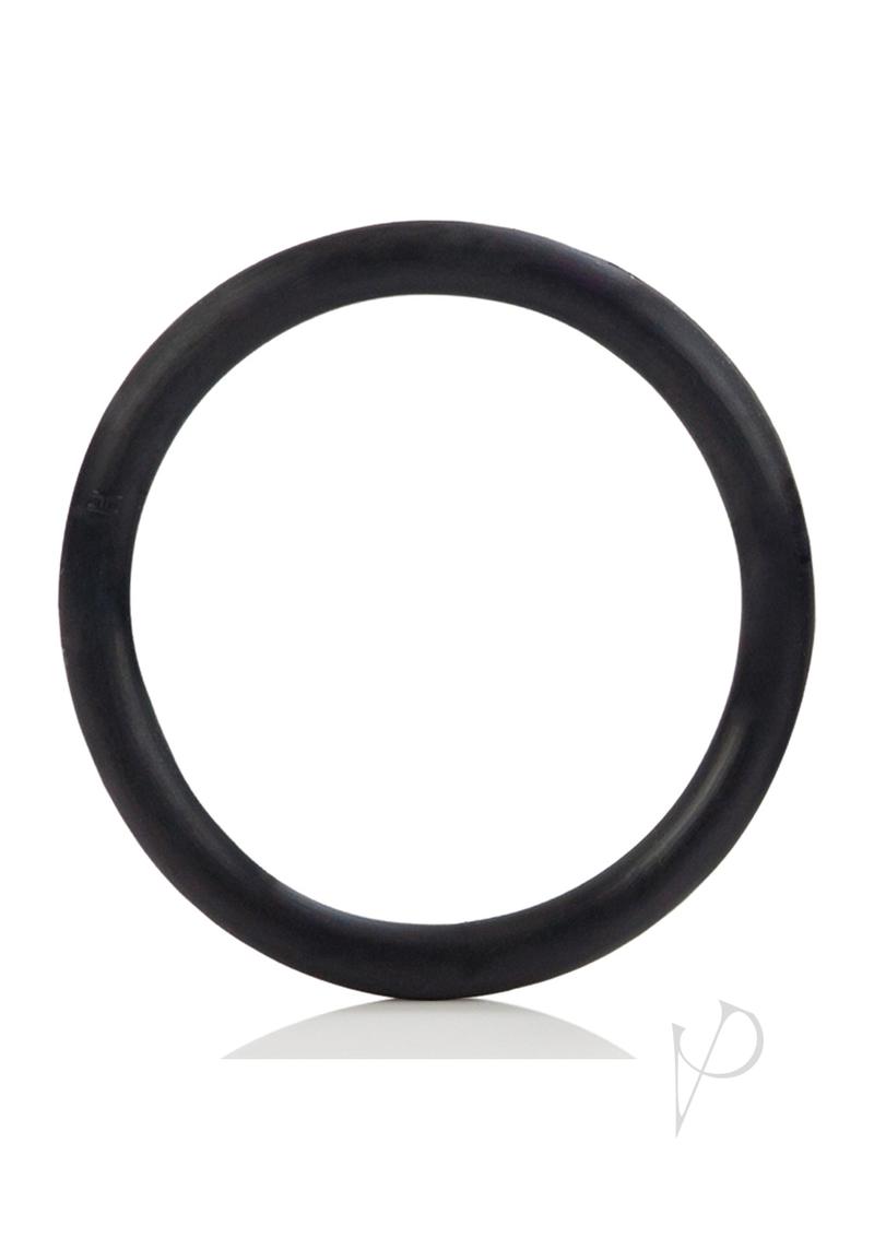 Black Rubber Cock Ring - Black - Large