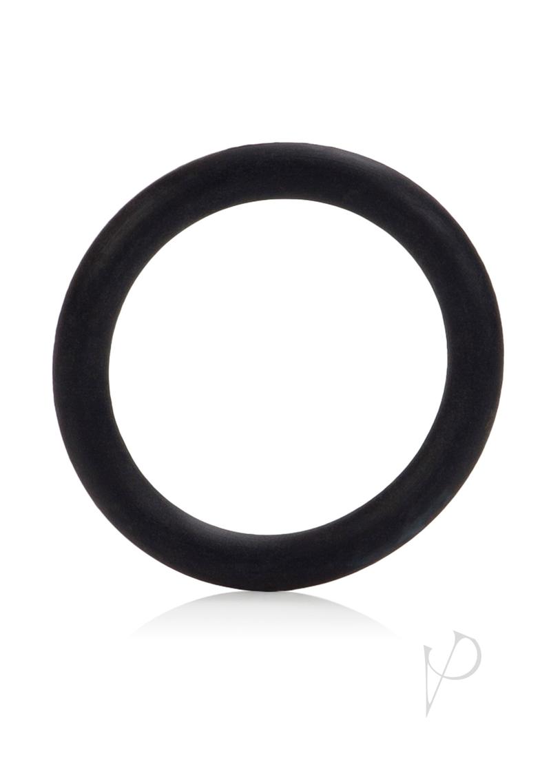 Black Rubber Cock Ring - Black - Medium