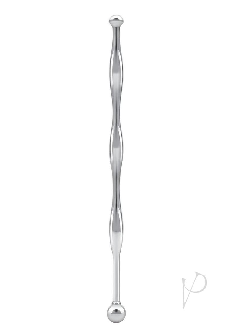 Blue Line Wavy Urethral Sound 6in - Stainless - Steel